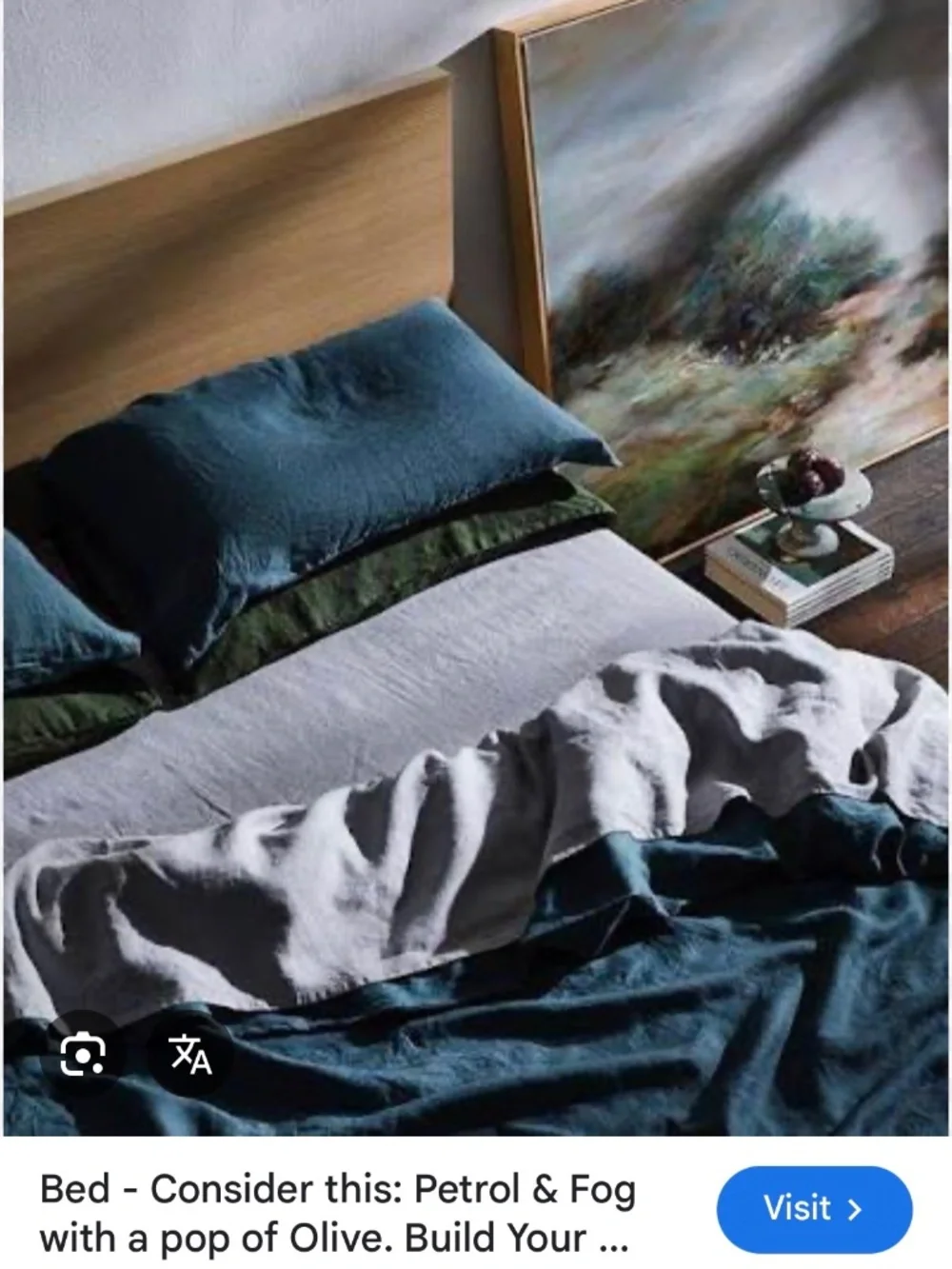 Bed Threads 100% Flax Linen Fog Bedding Set TWIN XL Duvet Sheet Pillowcases